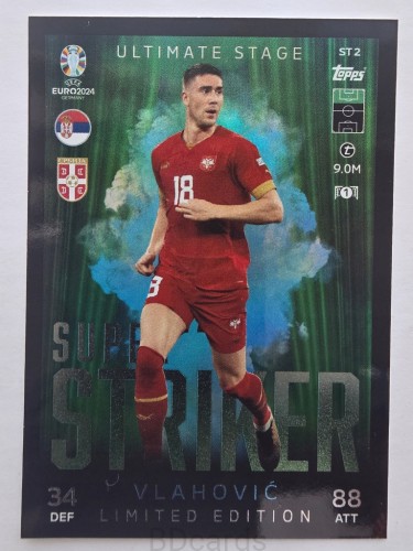 2024 Topps Euro Dusan Vlahovic Serbia Limited Edition /F