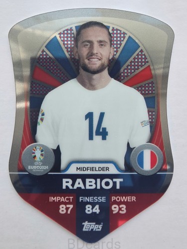 2024 Topps Euro Rabiot Francja Pro Elite Chrome /F