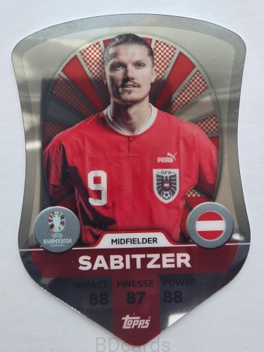 2024 Topps Euro Sabitzer Austria Pro Elite Chrome /F