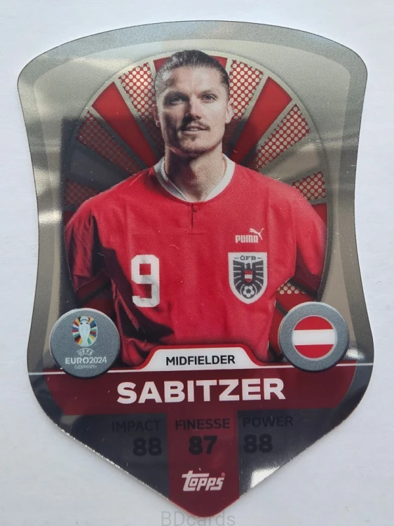 2024 Topps Euro Sabitzer Austria Pro Elite Chrome /F