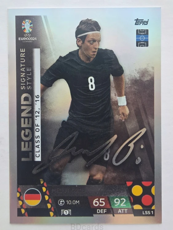 2024 Topps Euro Mesut Ozil Nemcy Legend Autograf Nadruk /F