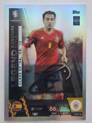 2024 Topps Euro Xavi Hernandez Legend Autograf Nadruk /F