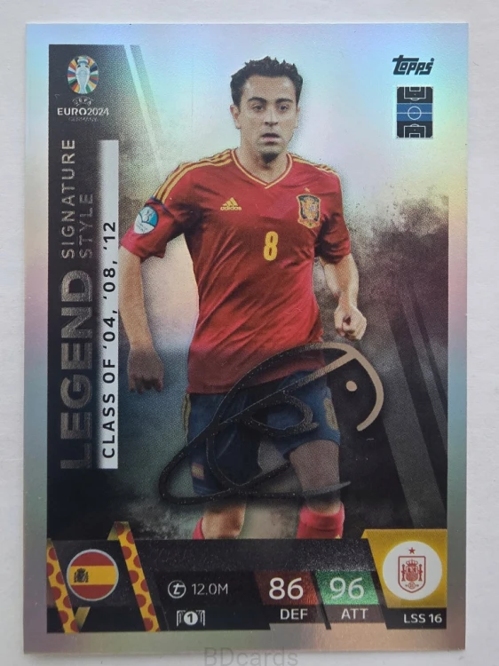 2024 Topps Euro Xavi Hernandez Legend Autograf Nadruk /F
