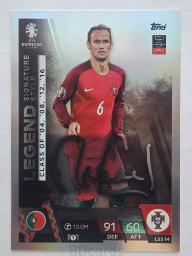 2024 Topps Euro Ricardo Carvalho Legend Autograf Nadruk /F
