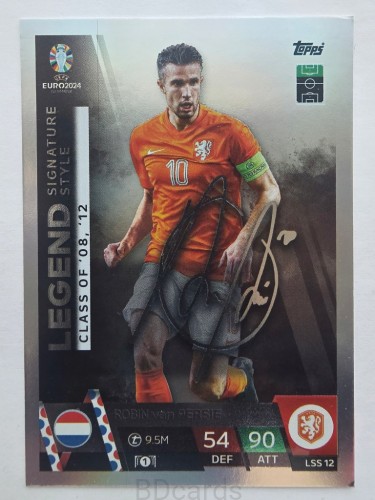 2024 Topps Euro Robin Van Persie Legend Autograf Nadruk /F