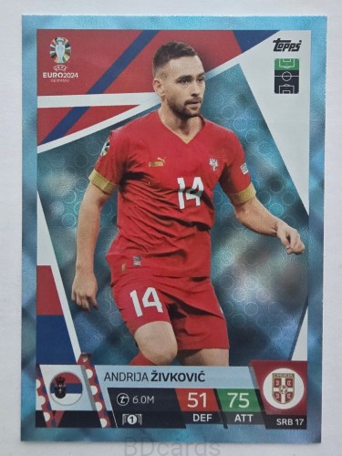 2024 Topps Euro Andrija Żivković Serbia Crystal /F
