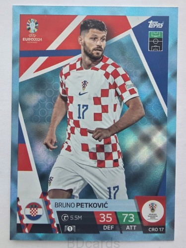 2024 Topps Euro Bruno Petković Chorwacja Crystal /F