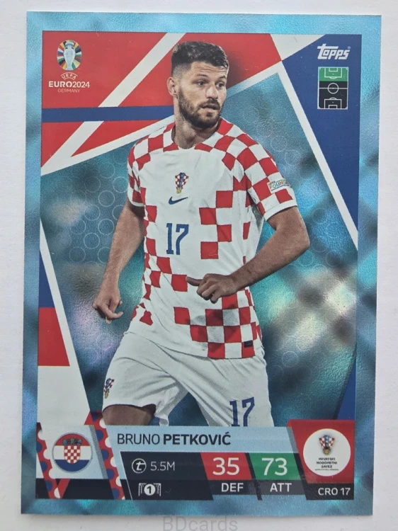 2024 Topps Euro Bruno Petković Chorwacja Crystal /F