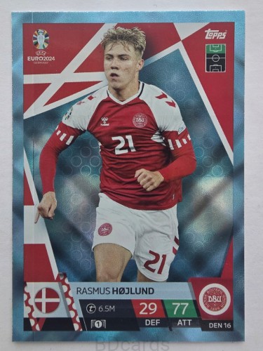 2024 Topps Euro Joao Rasmus Hojlund Dania Crystal /F