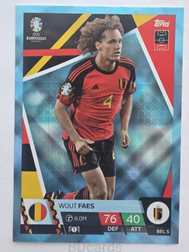 2024 Topps Euro Wout Faes Belgia Crystal /F