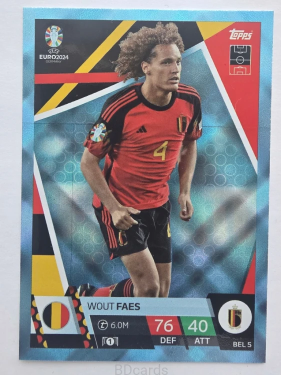 2024 Topps Euro Wout Faes Belgia Crystal /F