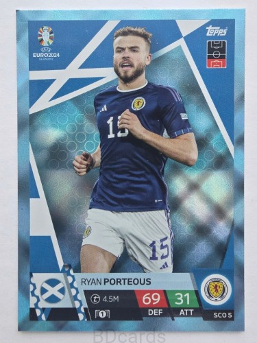 2024 Topps Euro Ryan Porteous Szkocja Crystal /F