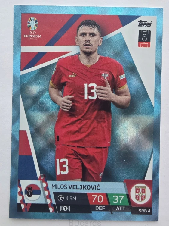 2024 Topps Euro Milos Veljković Crystal /F