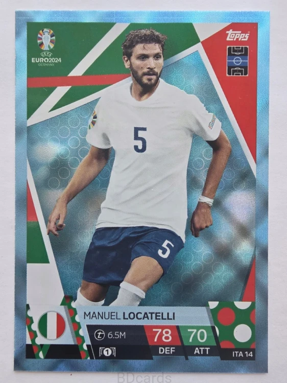 2024 Topps Euro Manuel Locatelli Włochy Crystal /NU19
