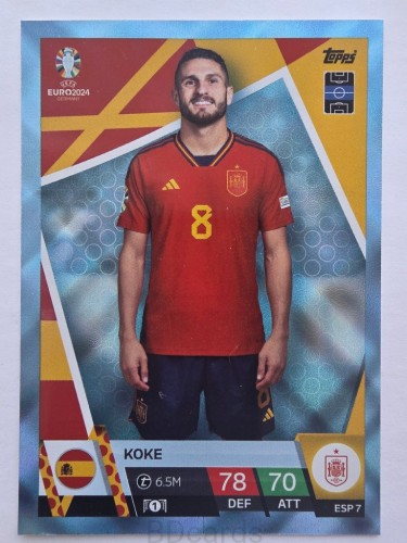 2024 Topps Euro Koke Hiszpania Crystal /NU20