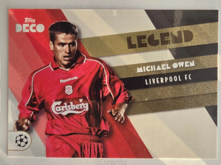 2021-22 Topps Deco Michael Owen Liverpool Legends /O