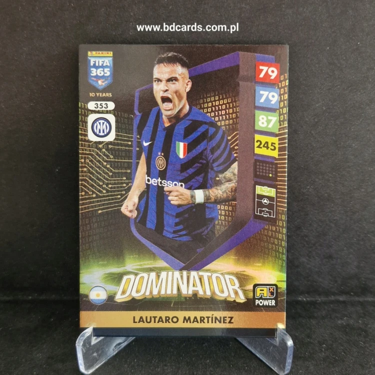 2025 Panini Adrenalyn XL Fifa 365 Lautaro Martinez Inter Dominator /FF9