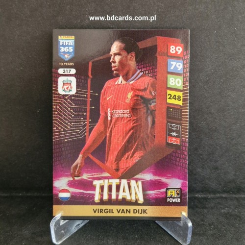 2025 Panini Adrenalyn XL Fifa 365 Van Dijk Liverpool Titan /FF10