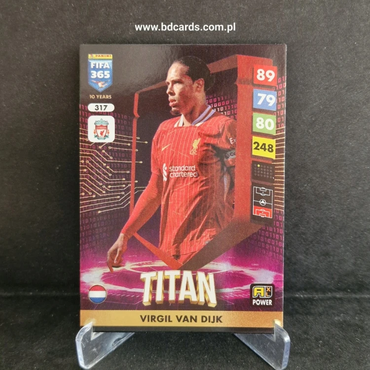 2025 Panini Adrenalyn XL Fifa 365 Van Dijk Liverpool Titan /FF10