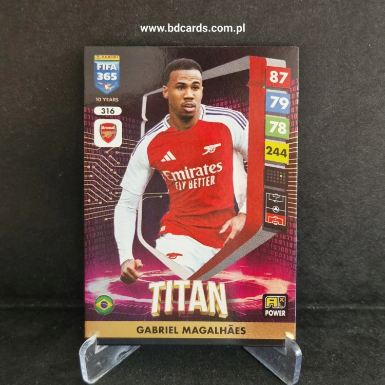 2025 Panini Adrenalyn XL Fifa 365 Magalhaes Arsenal Titan /FF11