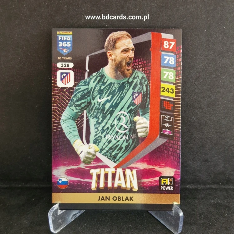 2025 Panini Adrenalyn XL Fifa 365 Jan Oblak Atl Madryt Titan /FF11