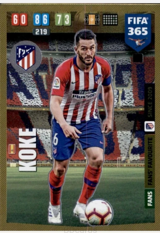 2020 Panini Fifa 365 Koke Atletico Madryt Fans /A