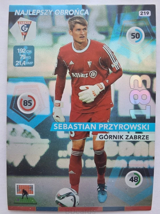 2015 Panini Ekstraklasa Sebastian Przyrowski Górnik Zabrze /F