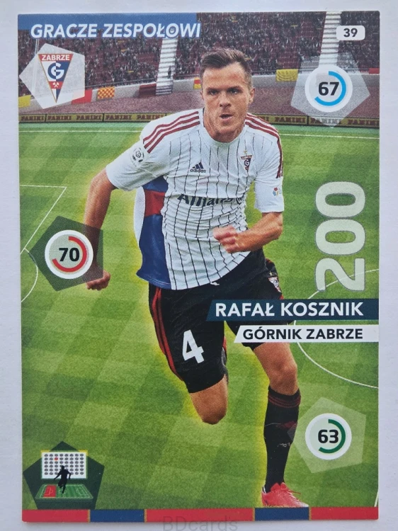 2015 Panini Ekstraklasa Rafał Kosznik Górnik Zabrze /F