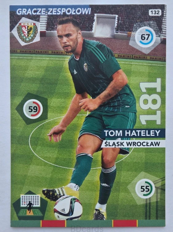 2015 Panini Ekstraklasa Tom Hateley Śląsk Wrocław /F