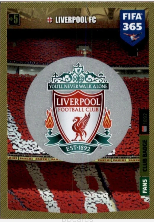 2020 Panini Fifa 365 Club Badge Liverpool /A