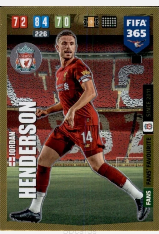 2020 Panini Fifa 365 Jordan Anderson Liverpool Fans /A