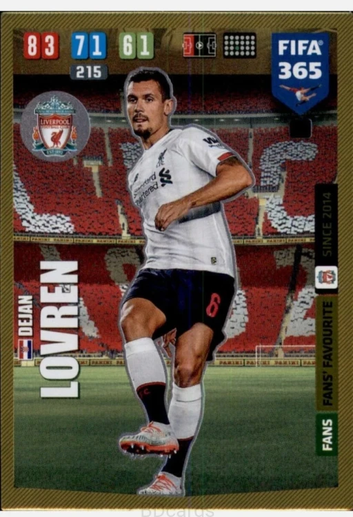 2020 Panini Fifa 365 Dejan Lovren Liverpool Fans /A