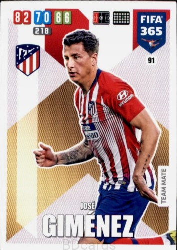 2020 Panini Fifa 365 Jose Gimenez Atletico Madryt /A