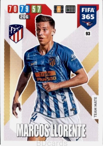 2020 Panini Fifa 365 Marcos Llorente Atletico Madryt /A