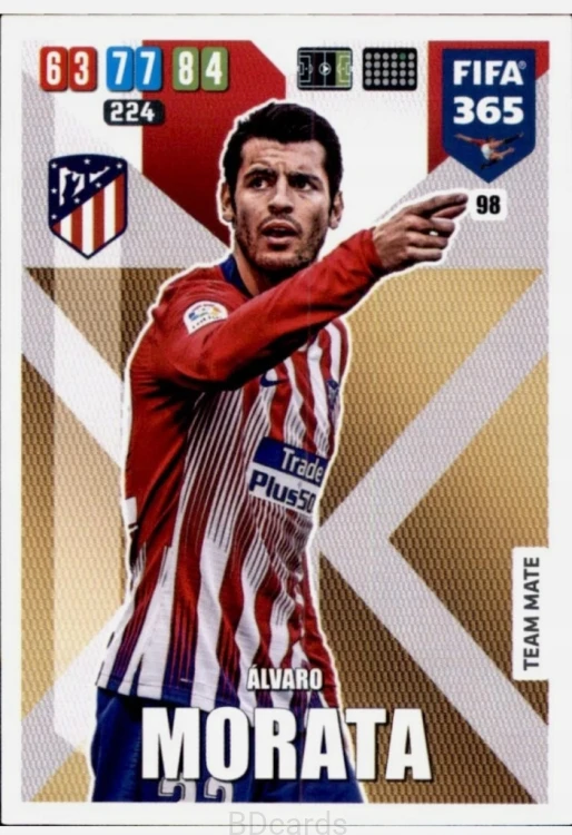 2020 Panini Fifa 365 Alvaro Morata Atletico Madryt /A