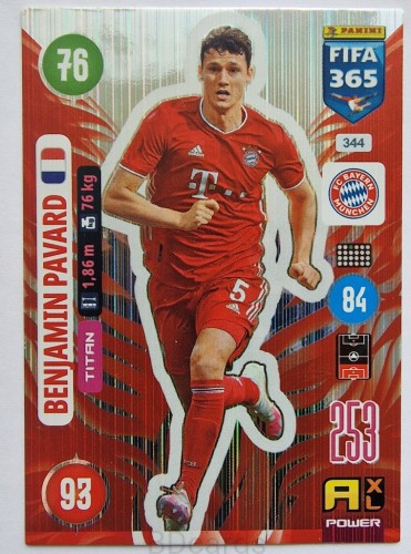 2020-21 Panini Fifa 365 Benjamin Pavard Bayern Monachium /NU30