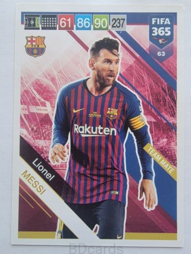 2019 Panini Fifa 365 Lionel Messi Fc Barcelona /F