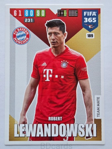 2019-20 Panini Fifa 365 Robert Lewandowski Bayern Munich /NN21