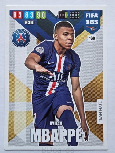 2019-20 Panini Fifa 365 Kylian Mbappe PSG /NN21