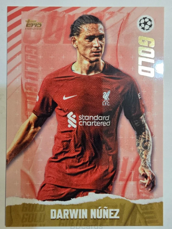 2022-23 Topps Gold X Darwin Nunez Liverpool /A
