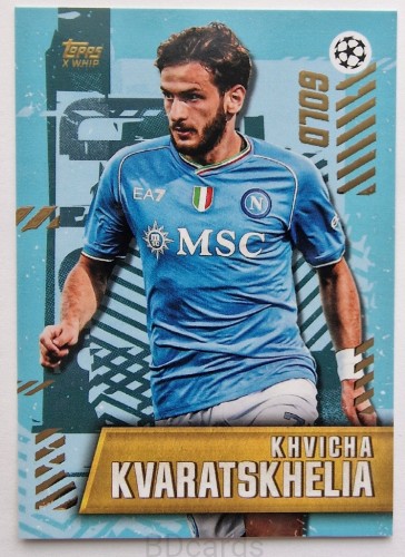 2022-23 Topps Gold X Kvaratskhelia Napoli Blue /RU11
