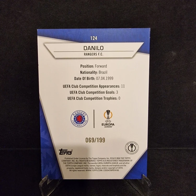 2023-24 Topps Superstars Danilo /199 FC Rangers Numbered /ST5