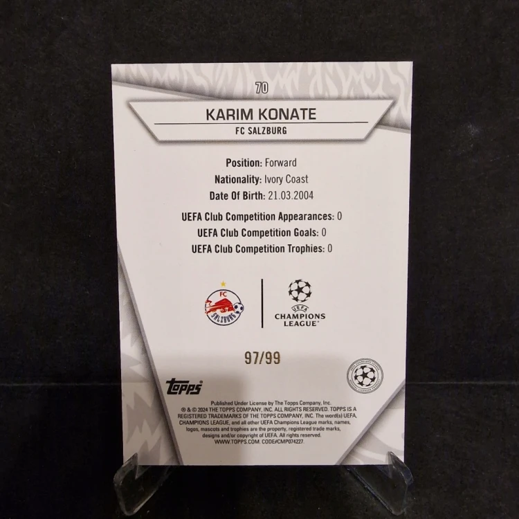 2023-24 Topps Superstars Karim Konate /99 FC Salzburg Numbered /ST5