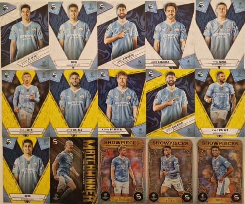 2023-24 Topps Superstars Manchester City 15 Kart Haaland Foden Rodri /U7