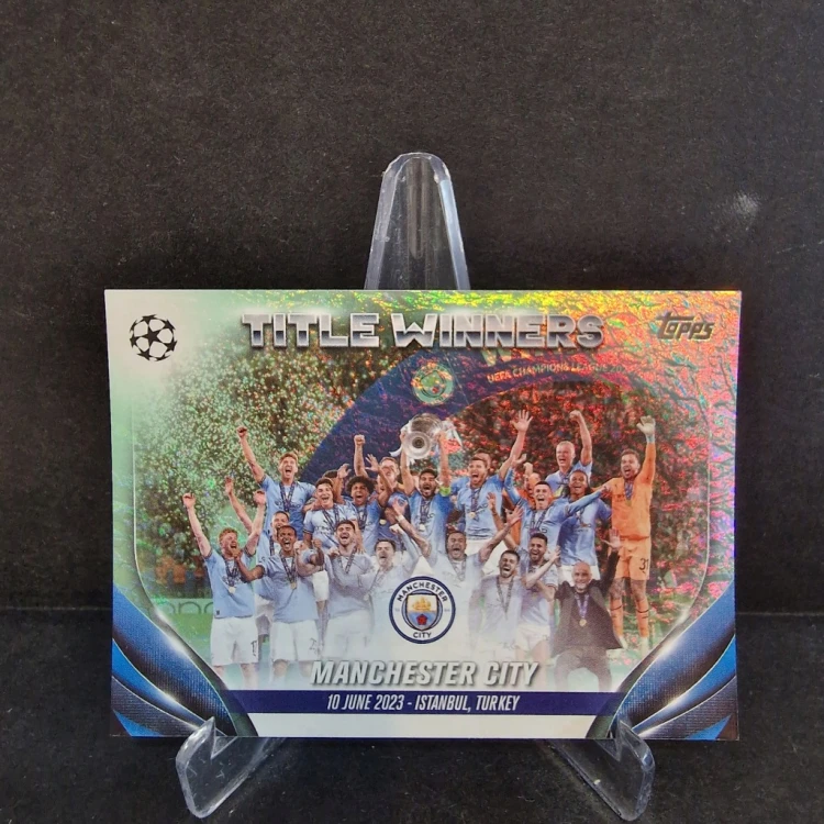 2023-24 Topps UCC Title Winners Manchester City Refractor /K19