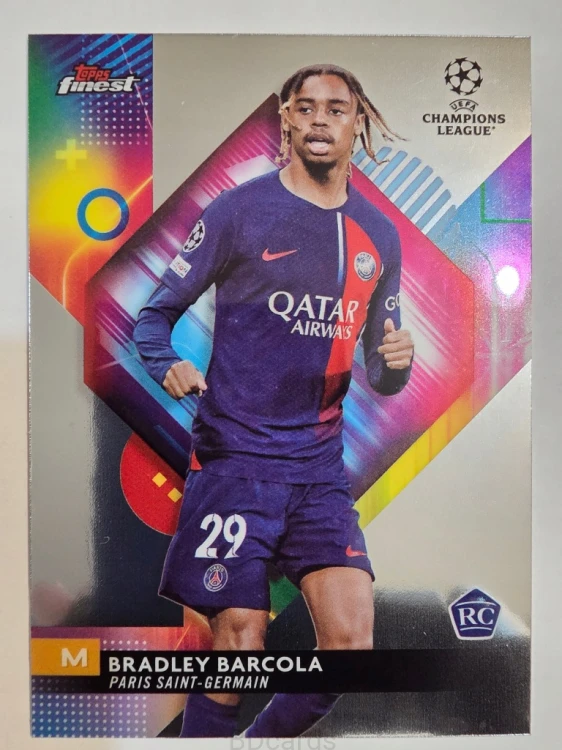 2023-24 Topps Finest Bradley Barcola PSG /A