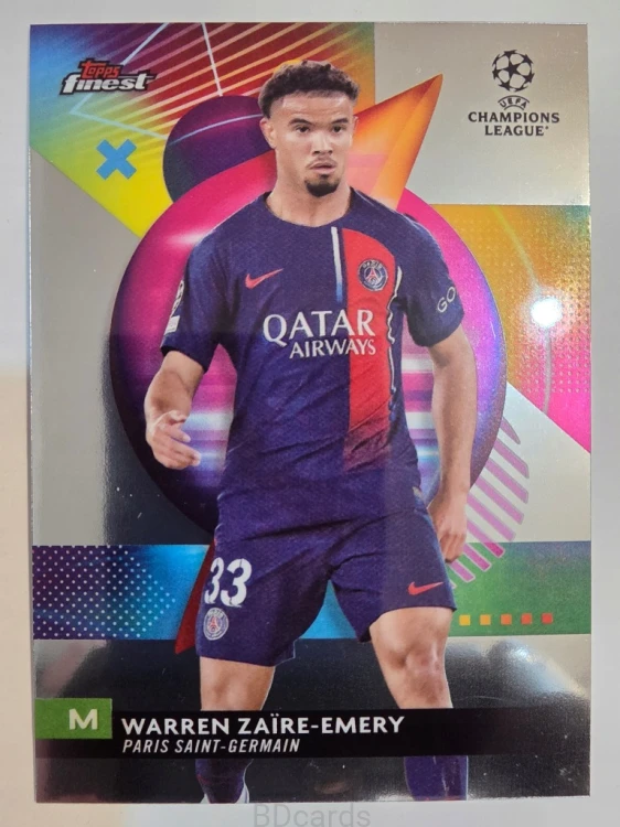 2023-24 Topps Finest Warren Zaire-Emery PSG /A