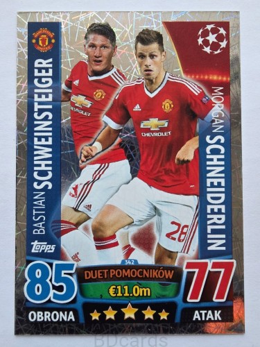 2015-16 Topps Champions League Schweinsteiger Manchester United /NN6