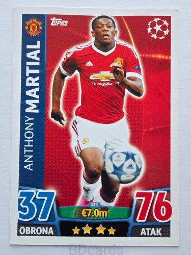 2015-16 Topps Champions League Martial Manchester United /NN5
