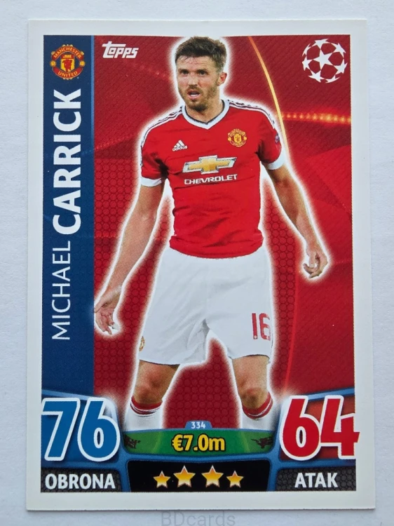2015-16 Topps Champions League Carrick Manchester United /NN5